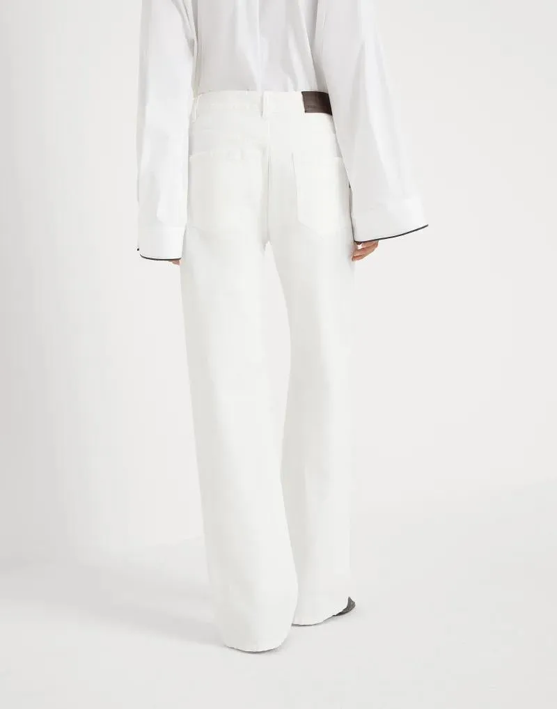 BRUNELLO CUCINELLI WOMEN'S WHITE WIDE LEG TROUSERS sold by Lord & Taylor product image thumbnail 2