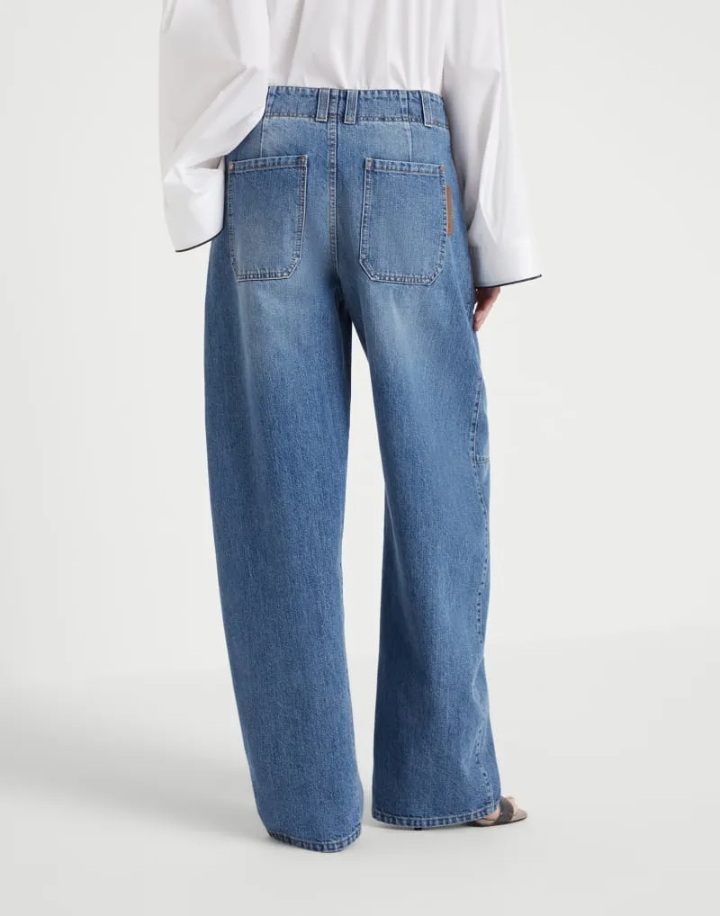 BRUNELLO CUCINELLI WOMEN'S BLUE WIDE LEG TROUSERS sold by Lord & Taylor product image thumbnail 2
