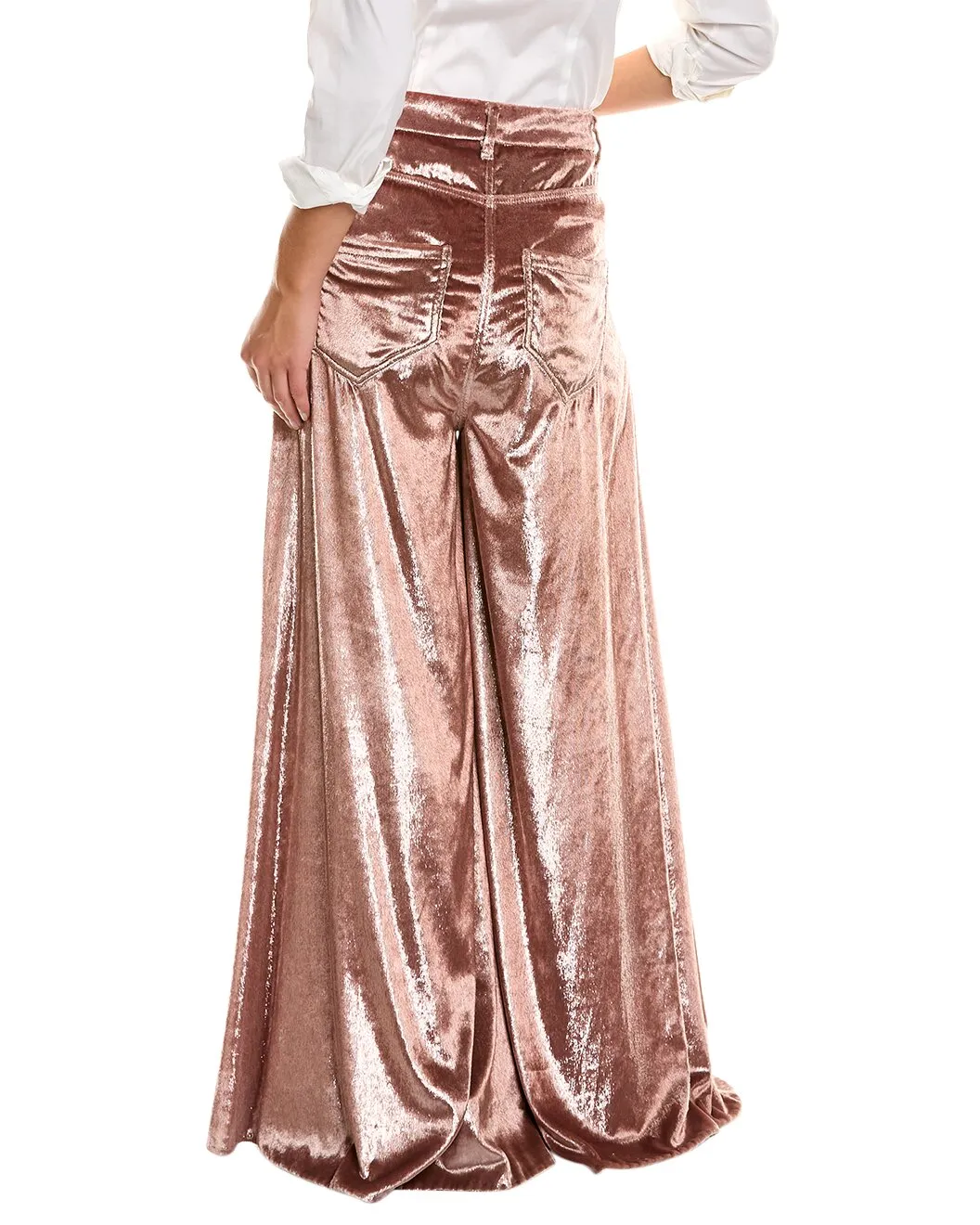 BRUNELLO CUCINELLI WOMEN'S PINK VELVET WIDE LEG TROUSERS sold by Lord & Taylor product image thumbnail 2