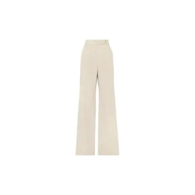BRUNELLO CUCINELLI WOMEN'S LIGHT BEIGE WIDE LEG TROUSERS made by Brunello Cucinelli