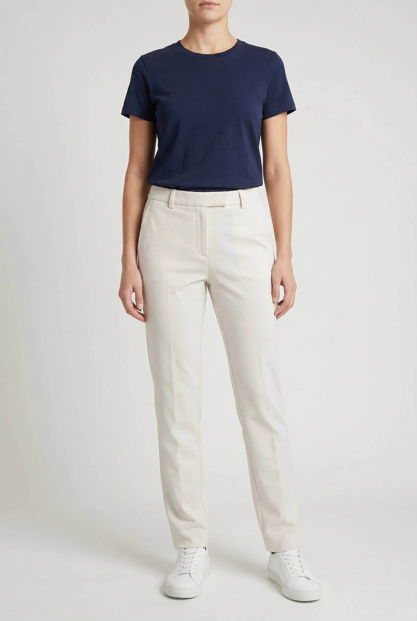 BRUNELLO CUCINELLI WOMEN'S OFF WHITE TAILORED COTTON TROUSERS sold by Lord & Taylor product image thumbnail 3