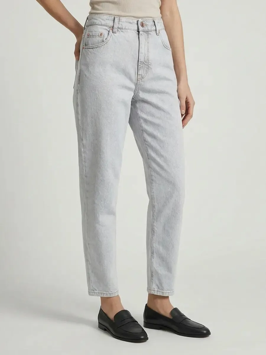BRUNELLO CUCINELLI WOMEN'S STONE DENIM TAPERED TROUSERS sold by Lord & Taylor product image thumbnail 2