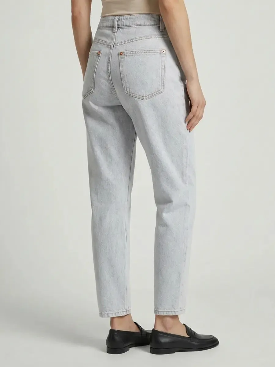 BRUNELLO CUCINELLI WOMEN'S STONE DENIM TAPERED TROUSERS sold by Lord & Taylor product image thumbnail 3