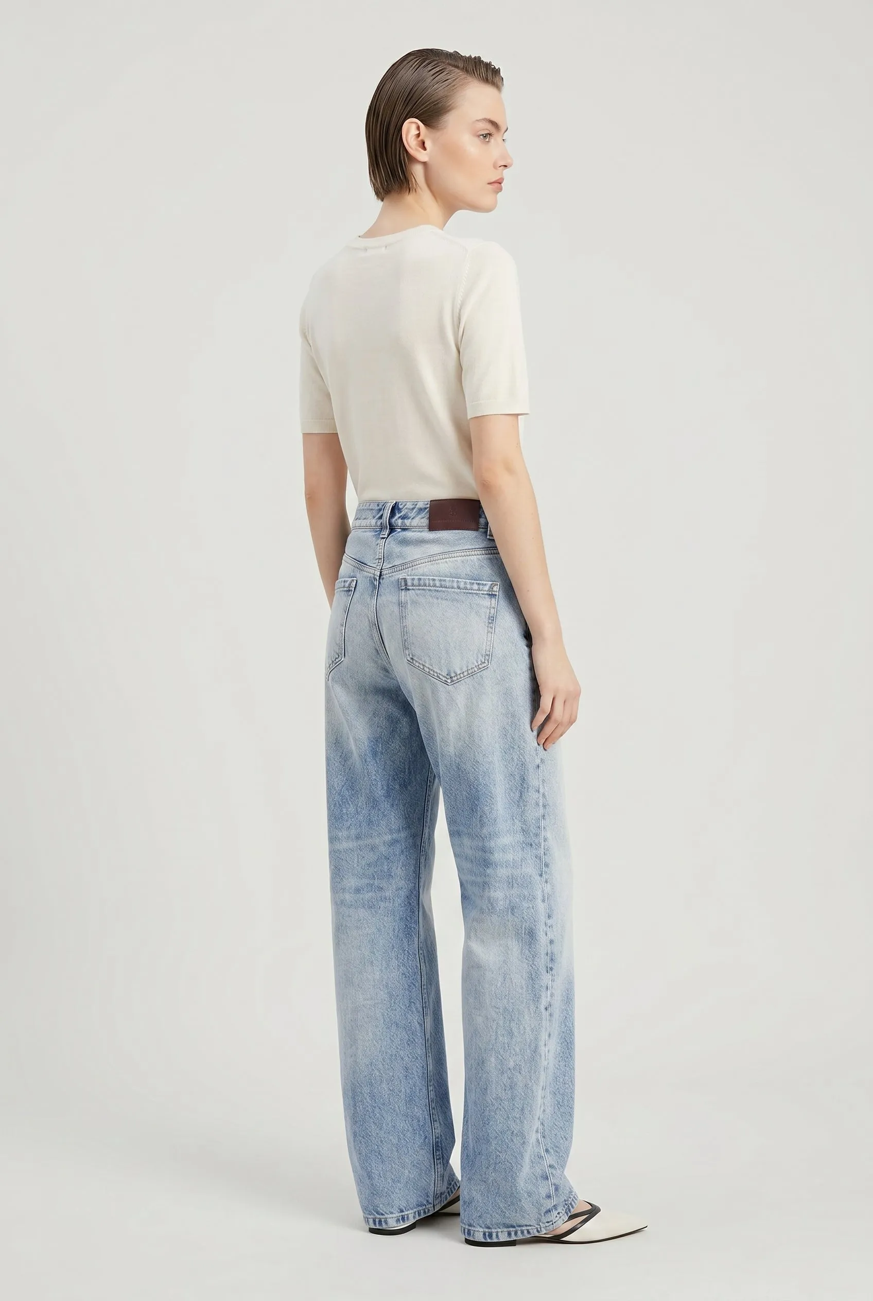 BRUNELLO CUCINELLI WOMEN'S LIGHT BLUE RELAXED TROUSERS sold by Lord & Taylor product image thumbnail 3