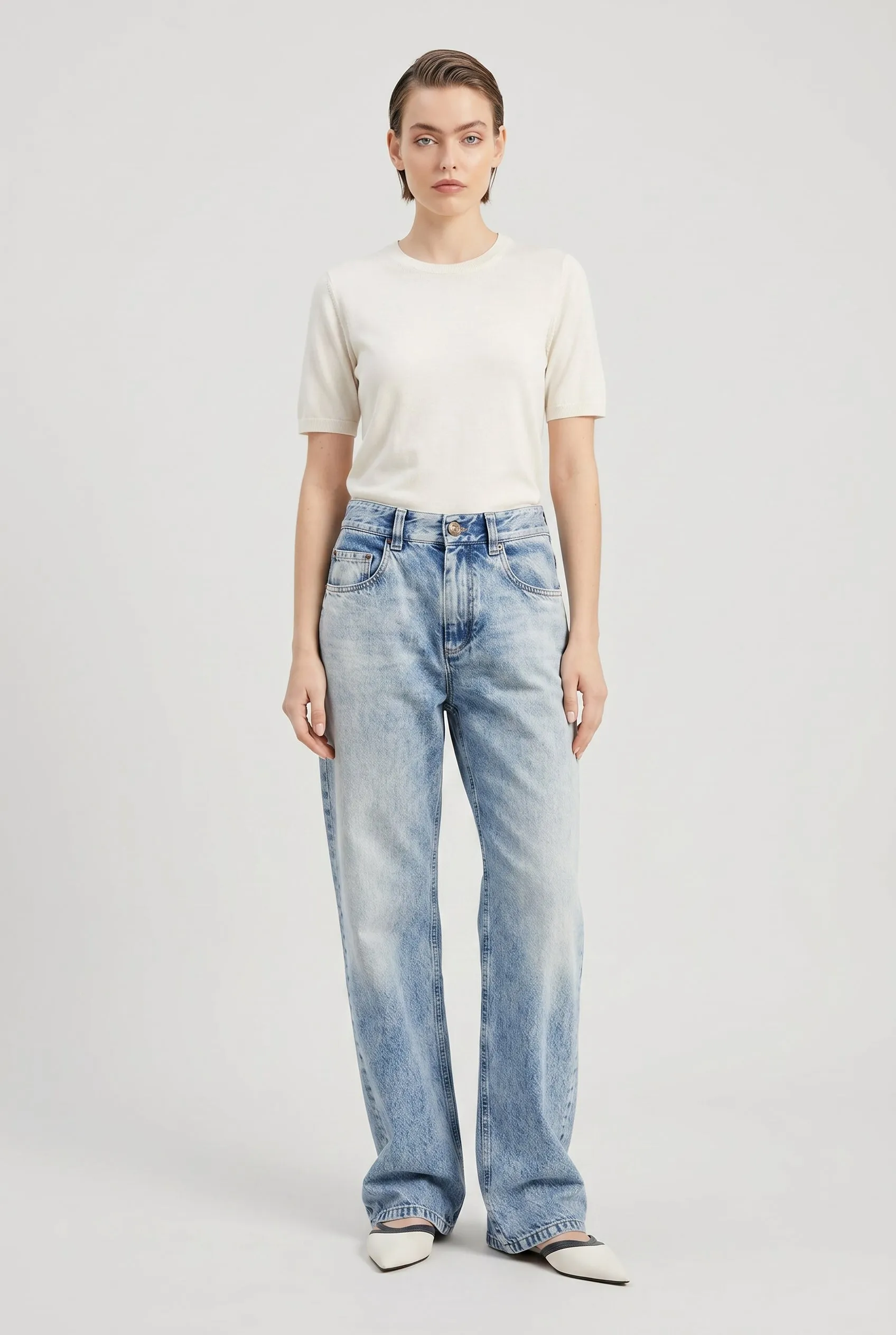 BRUNELLO CUCINELLI WOMEN'S LIGHT BLUE RELAXED TROUSERS sold by Lord & Taylor product image thumbnail 4