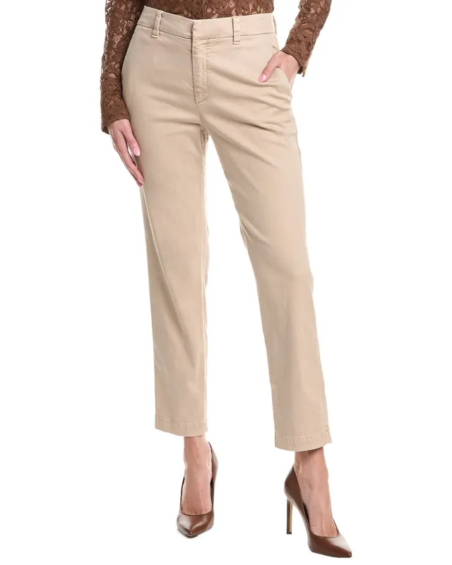 BRUNELLO CUCINELLI WOMEN'S LIGHT BEIGE STRAIGHT TROUSERS made by Brunello Cucinelli
