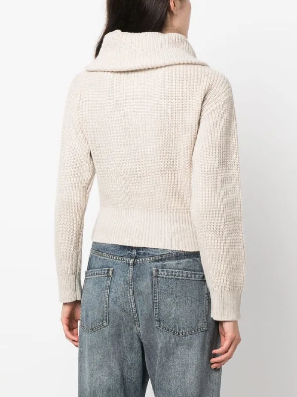 BRUNELLO CUCINELLI WOMEN'S BEIGE SILK WOOL ZIP SWEATER sold by Lord & Taylor product image thumbnail 3