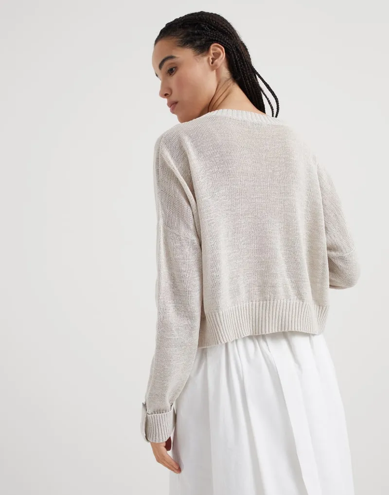BRUNELLO CUCINELLI WOMEN'S LIGHT BEIGE RELAXED SWEATER sold by Lord & Taylor product image thumbnail 5