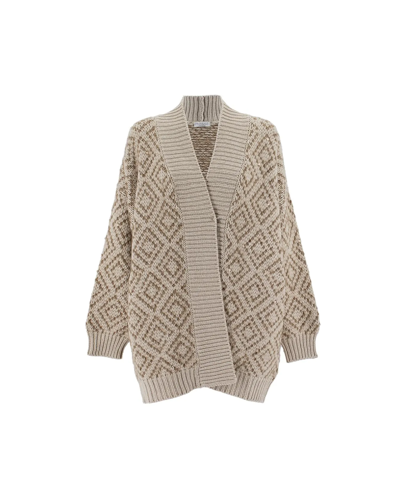 BRUNELLO CUCINELLI WOMEN'S BEIGE WOOL SILK KNIT SWEATER sold by Lord & Taylor