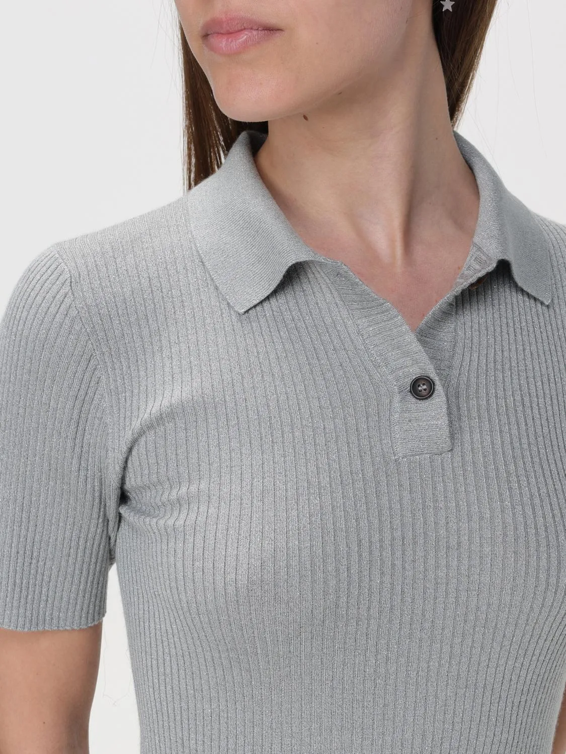 BRUNELLO CUCINELLI WOMEN'S LIGHT GREY WOOL BLEND SHIRT sold by Lord & Taylor product image thumbnail 5