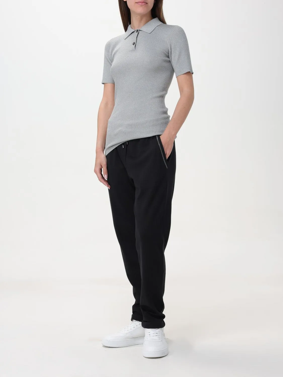 BRUNELLO CUCINELLI WOMEN'S LIGHT GREY WOOL BLEND SHIRT sold by Lord & Taylor product image thumbnail 2