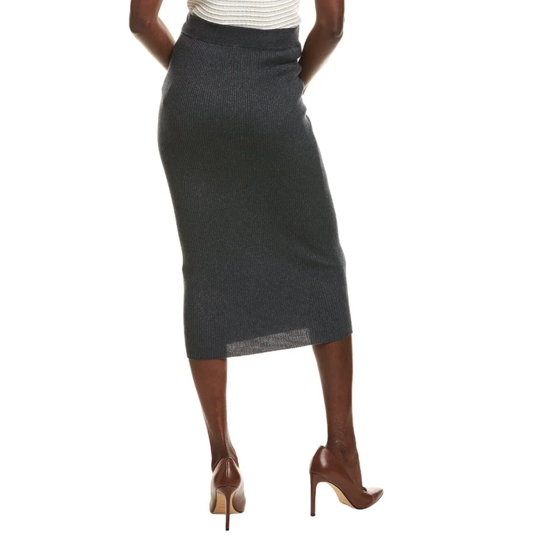 BRUNELLO CUCINELLI WOMEN'S DARK BLUE CASHMERE PENCIL SKIRT sold by Lord & Taylor product image thumbnail 4