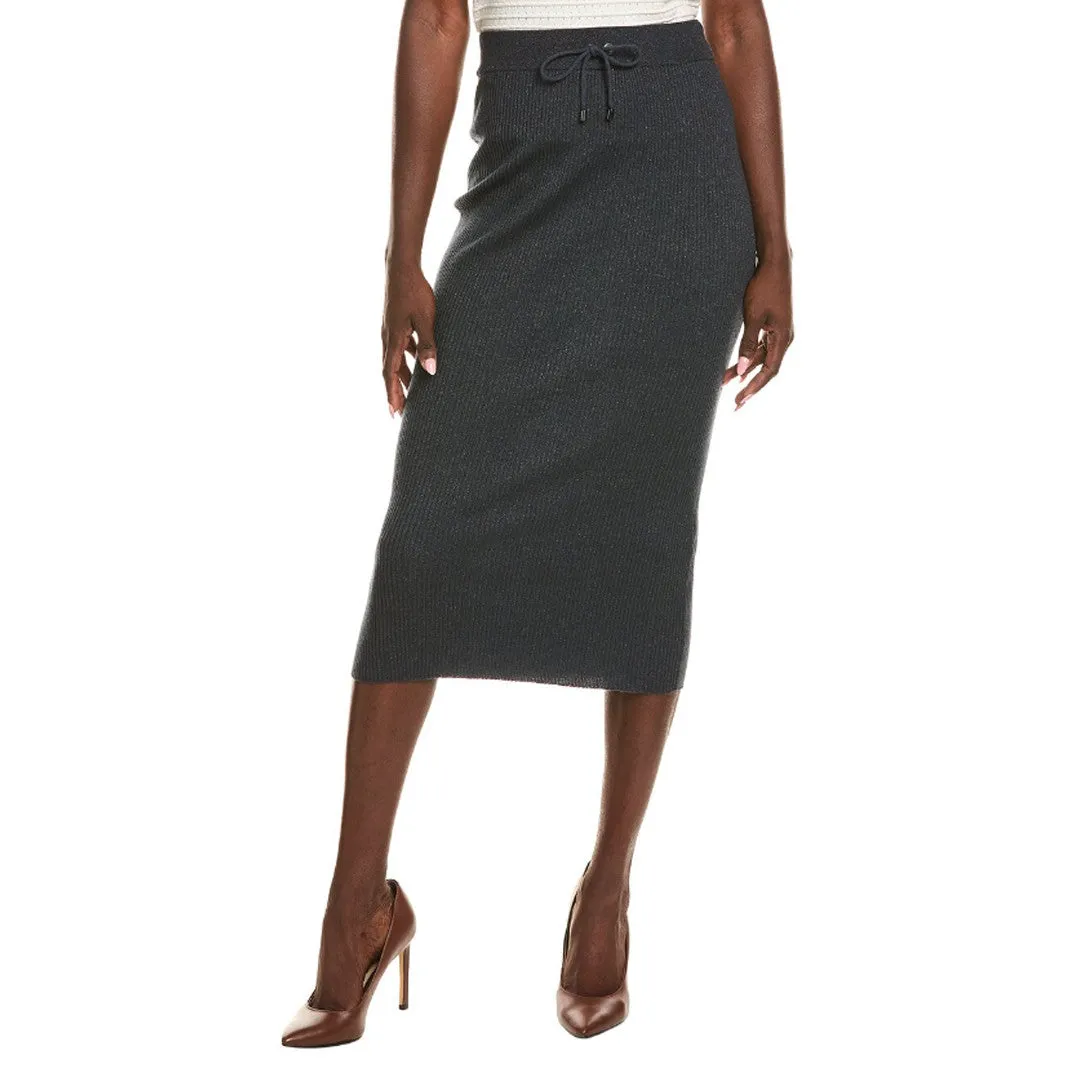 BRUNELLO CUCINELLI WOMEN'S DARK BLUE CASHMERE PENCIL SKIRT sold by Lord & Taylor product image thumbnail 3