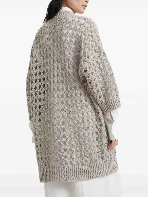 BRUNELLO CUCINELLI WOMEN'S LIGHT BEIGE OPENWORK SWEATER sold by Lord & Taylor product image thumbnail 5