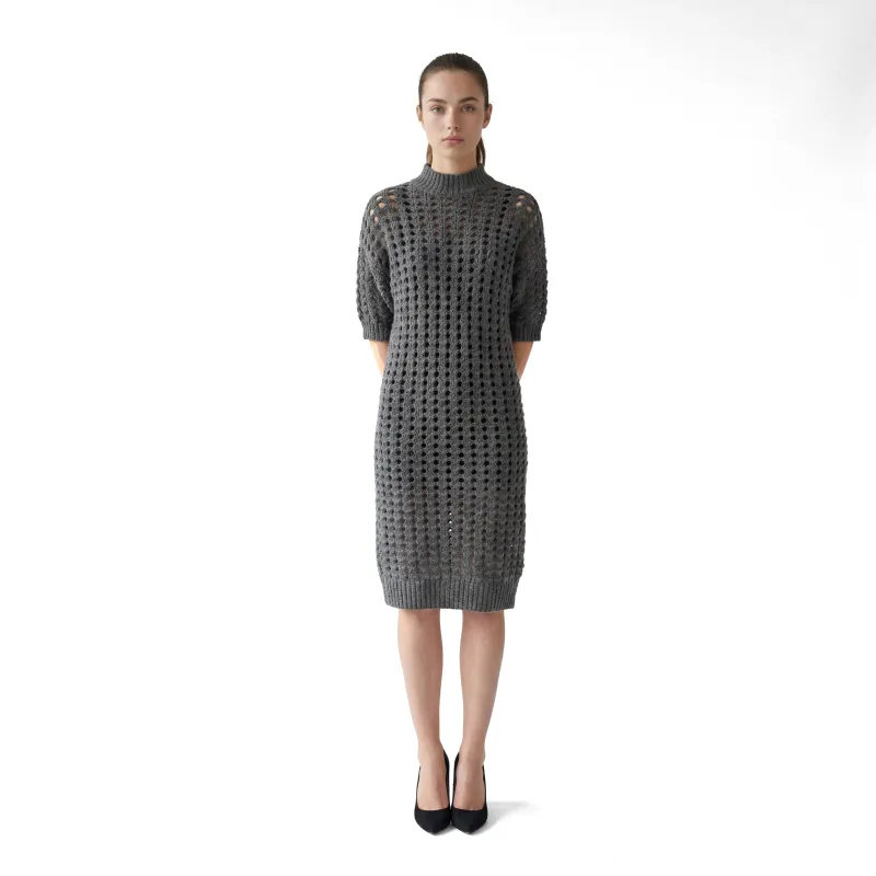 BRUNELLO CUCINELLI WOMEN'S DARK GREY CASHMERE KNIT SUIT made by Brunello Cucinelli