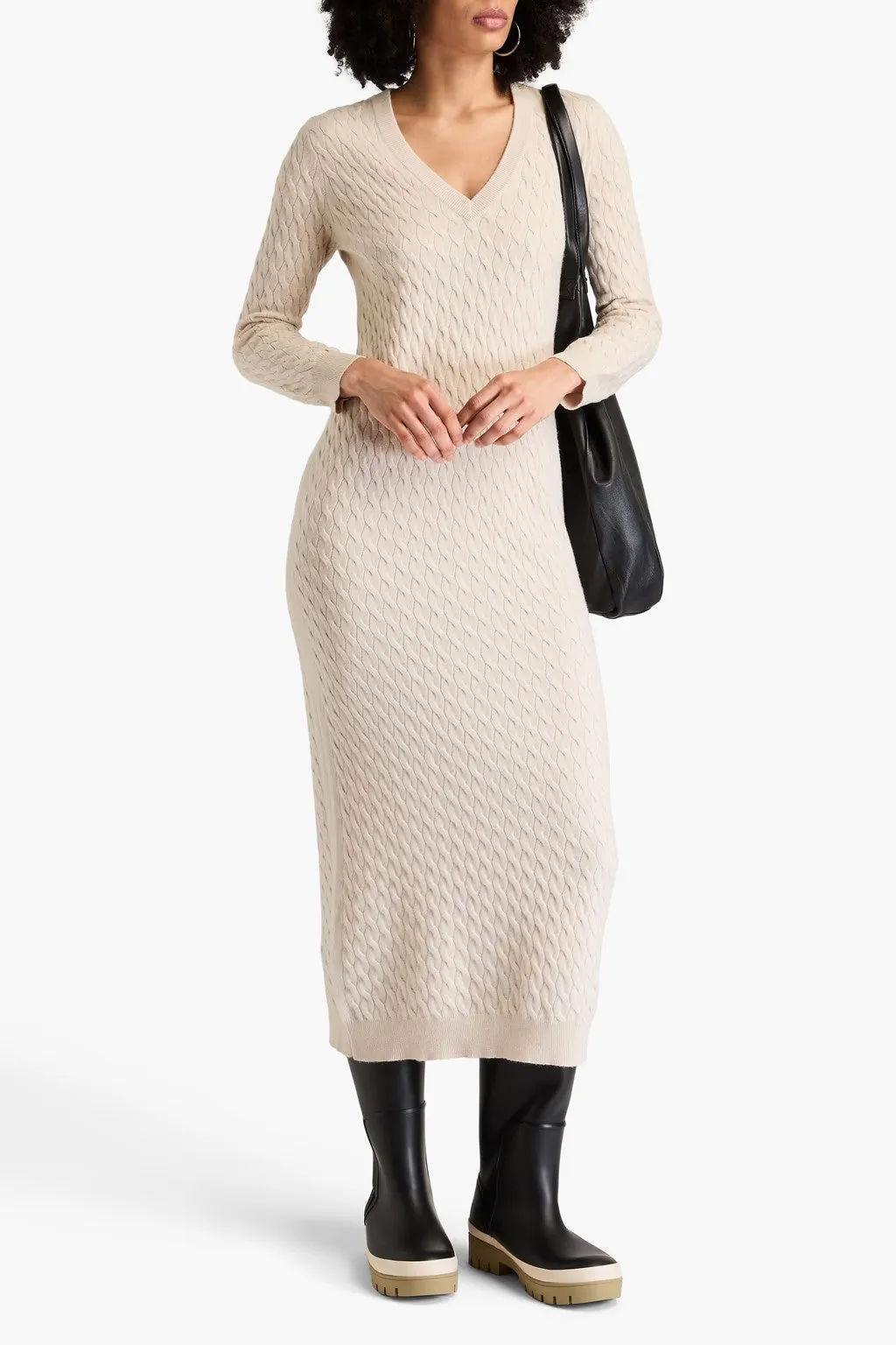 BRUNELLO CUCINELLI WOMEN'S BEIGE WOOL SILK DRESS sold by Lord & Taylor product image thumbnail 2