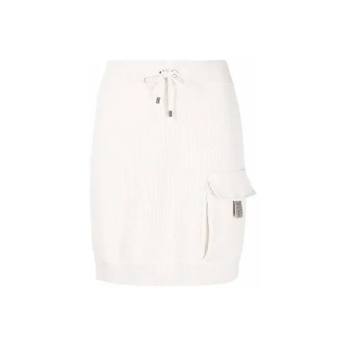 BRUNELLO CUCINELLI WOMEN'S CREAM KNIT SKIRT WITH POCKET sold by Lord & Taylor
