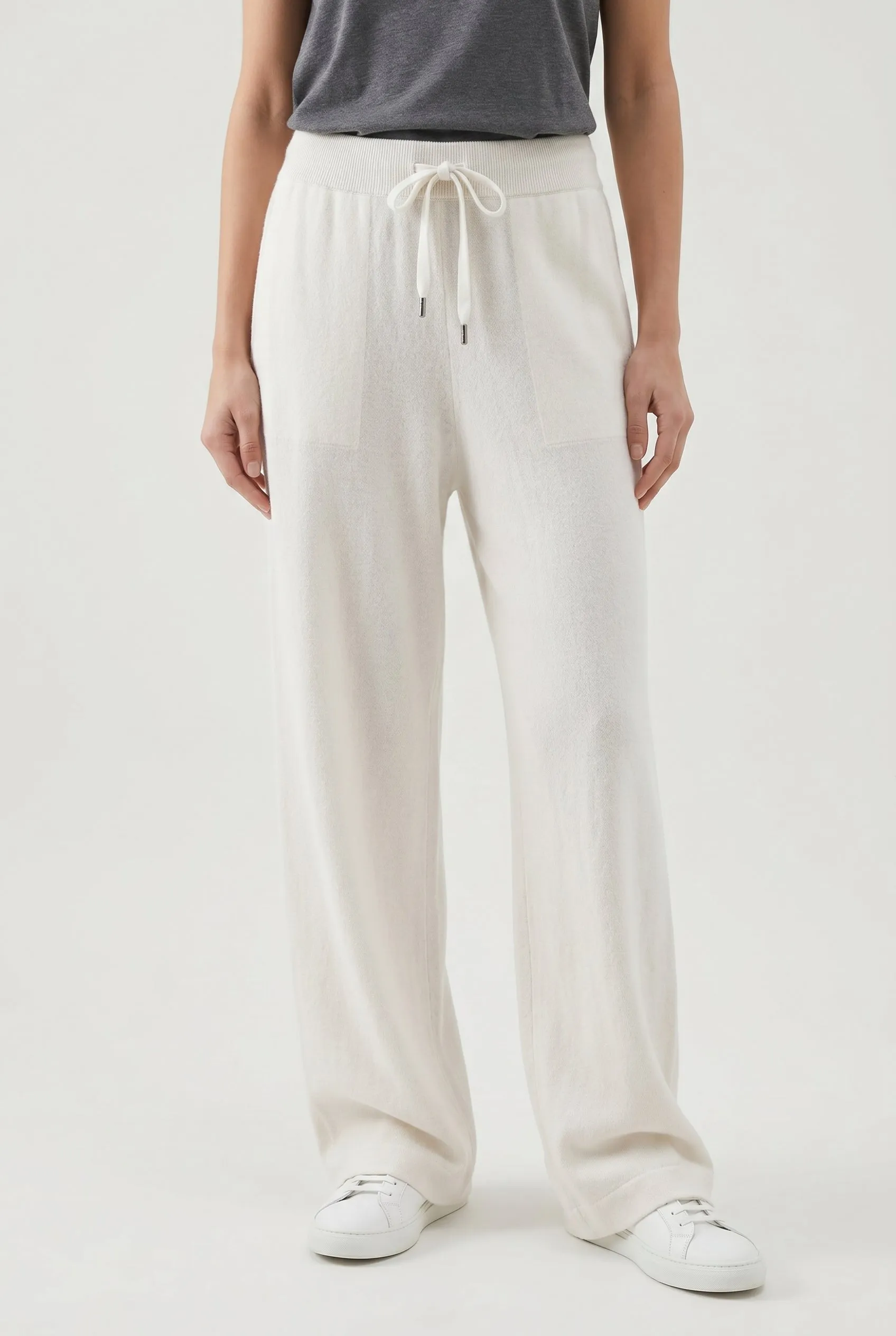 BRUNELLO CUCINELLI WOMEN'S OFF WHITE WOOL SILK WIDE TROUSERS sold by Lord & Taylor product image thumbnail 5