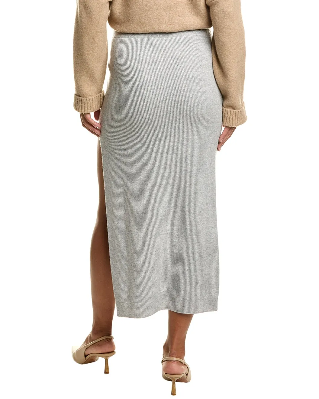 BRUNELLO CUCINELLI WOMEN'S LIGHT GREY WOOL SILK SKIRT sold by Lord & Taylor product image thumbnail 2