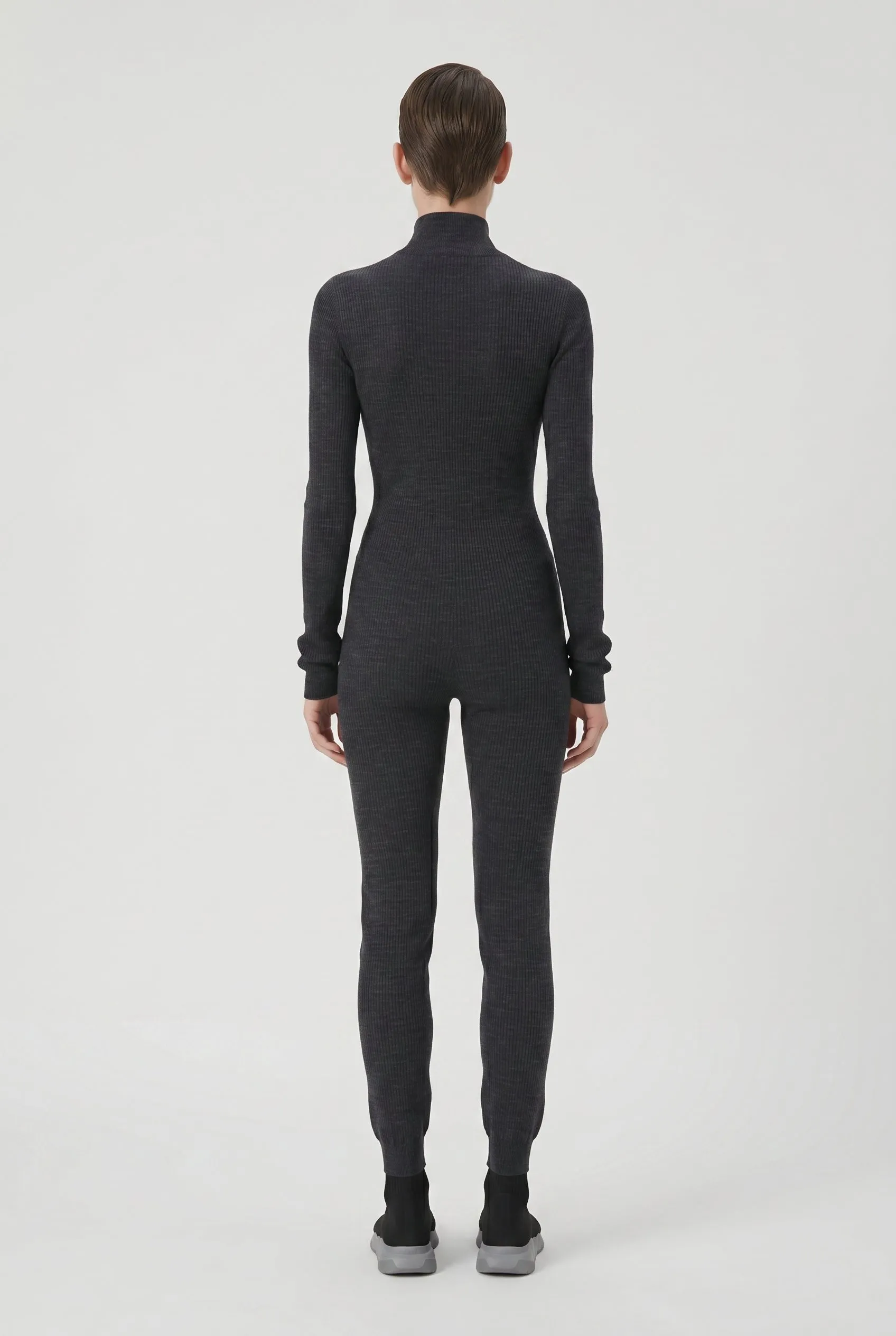 BRUNELLO CUCINELLI WOMEN'S DARK GREY WOOL KNIT JUMPSUIT sold by Lord & Taylor product image thumbnail 2