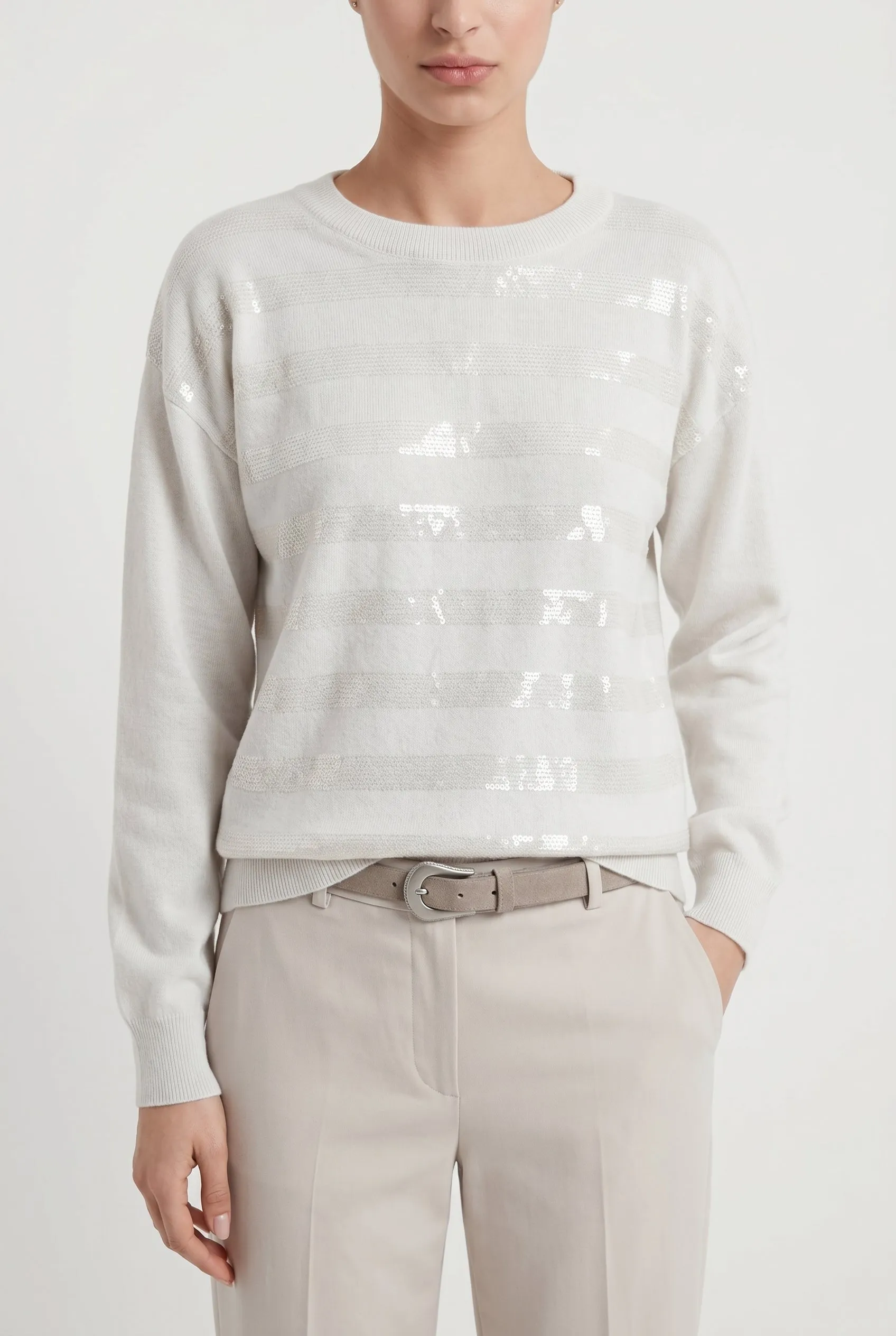 BRUNELLO CUCINELLI WOMEN'S OFF WHITE WOOL SWEATER sold by Lord & Taylor product image thumbnail 2