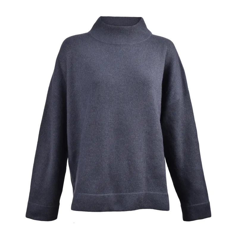 BRUNELLO CUCINELLI WOMEN'S DARK BLUE CASHMERE SWEATER made by Brunello Cucinelli