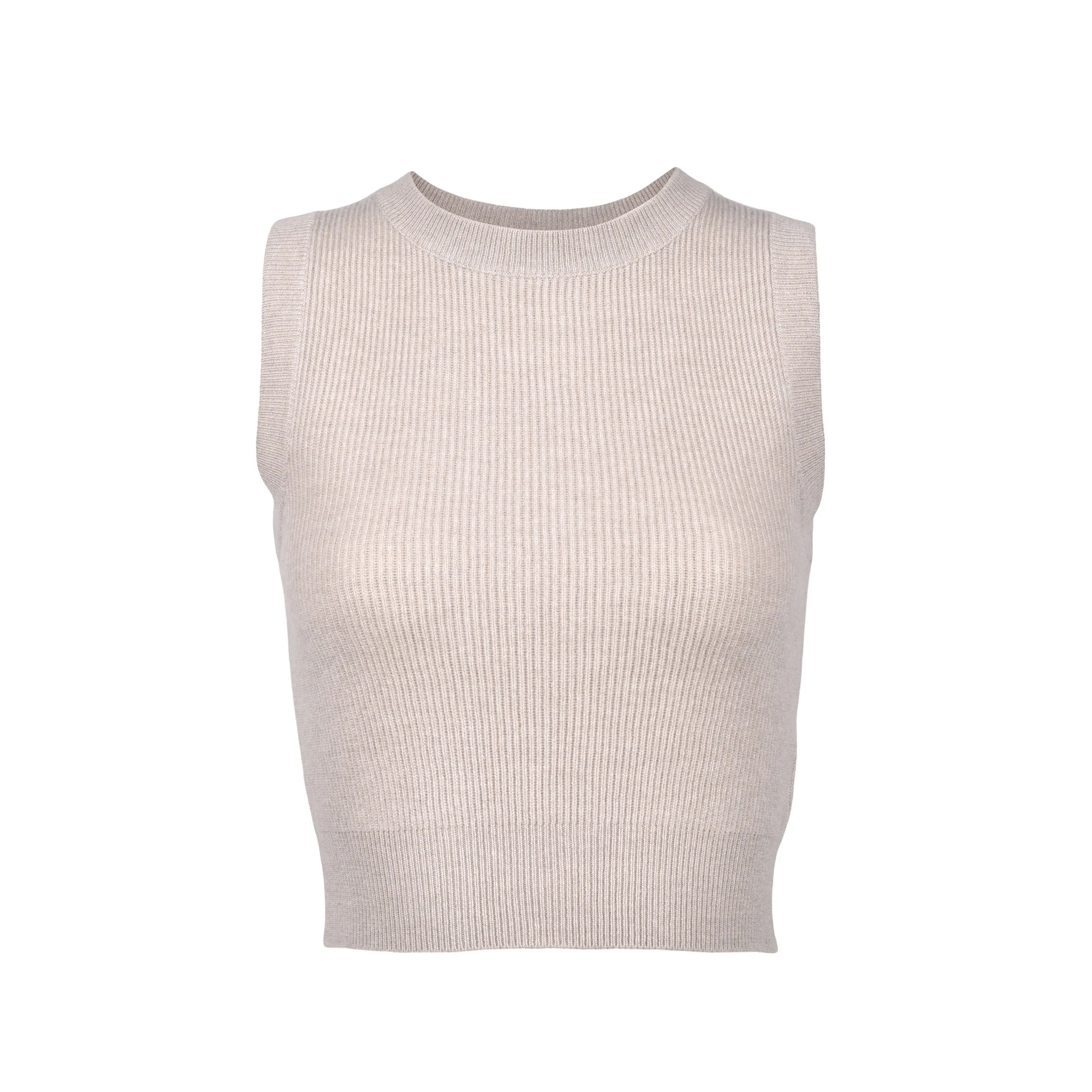 BRUNELLO CUCINELLI WOMEN'S BEIGE CASHMERE SLEEVELESS SWEATER sold by Lord & Taylor product image thumbnail 5