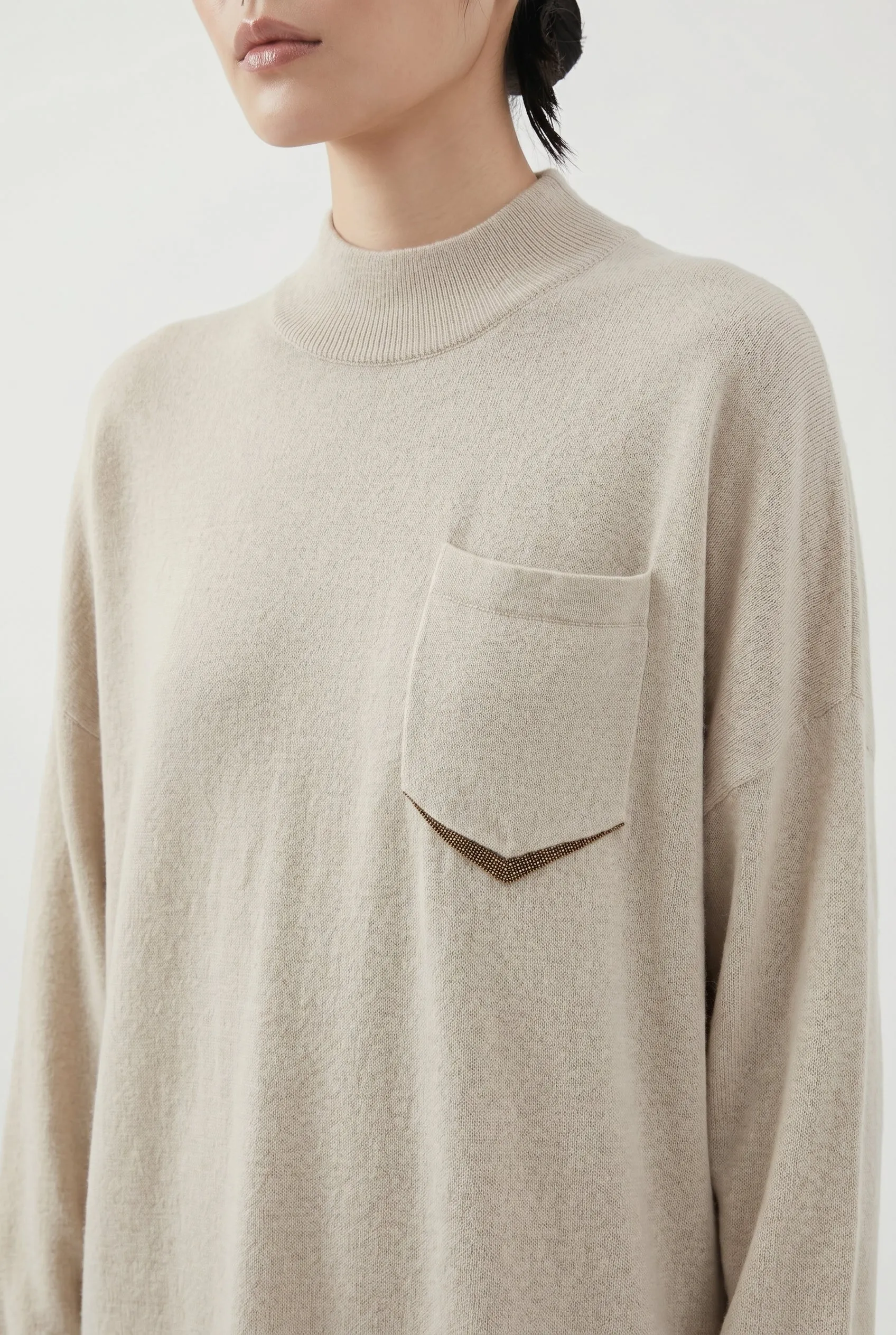 BRUNELLO CUCINELLI WOMEN'S LIGHT BEIGE WOOL SWEATER DRESS sold by Lord & Taylor product image thumbnail 3