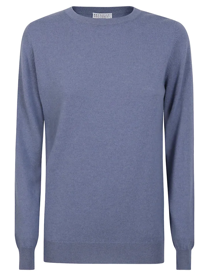 BRUNELLO CUCINELLI WOMEN'S BLUE WOOL CREWNECK SWEATER sold by Lord & Taylor product image thumbnail 3