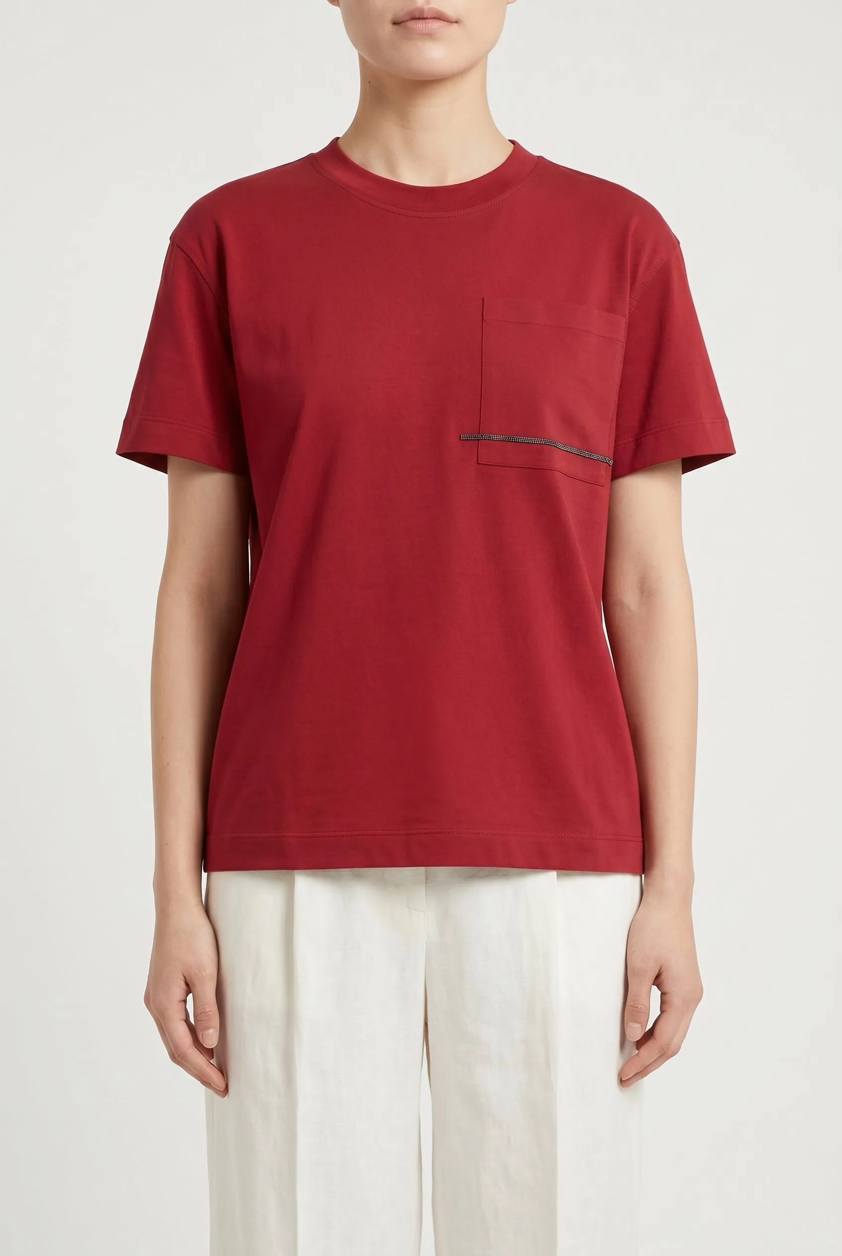 BRUNELLO CUCINELLI WOMEN'S RED RELAXED COTTON SHIRT sold by Lord & Taylor product image thumbnail 5