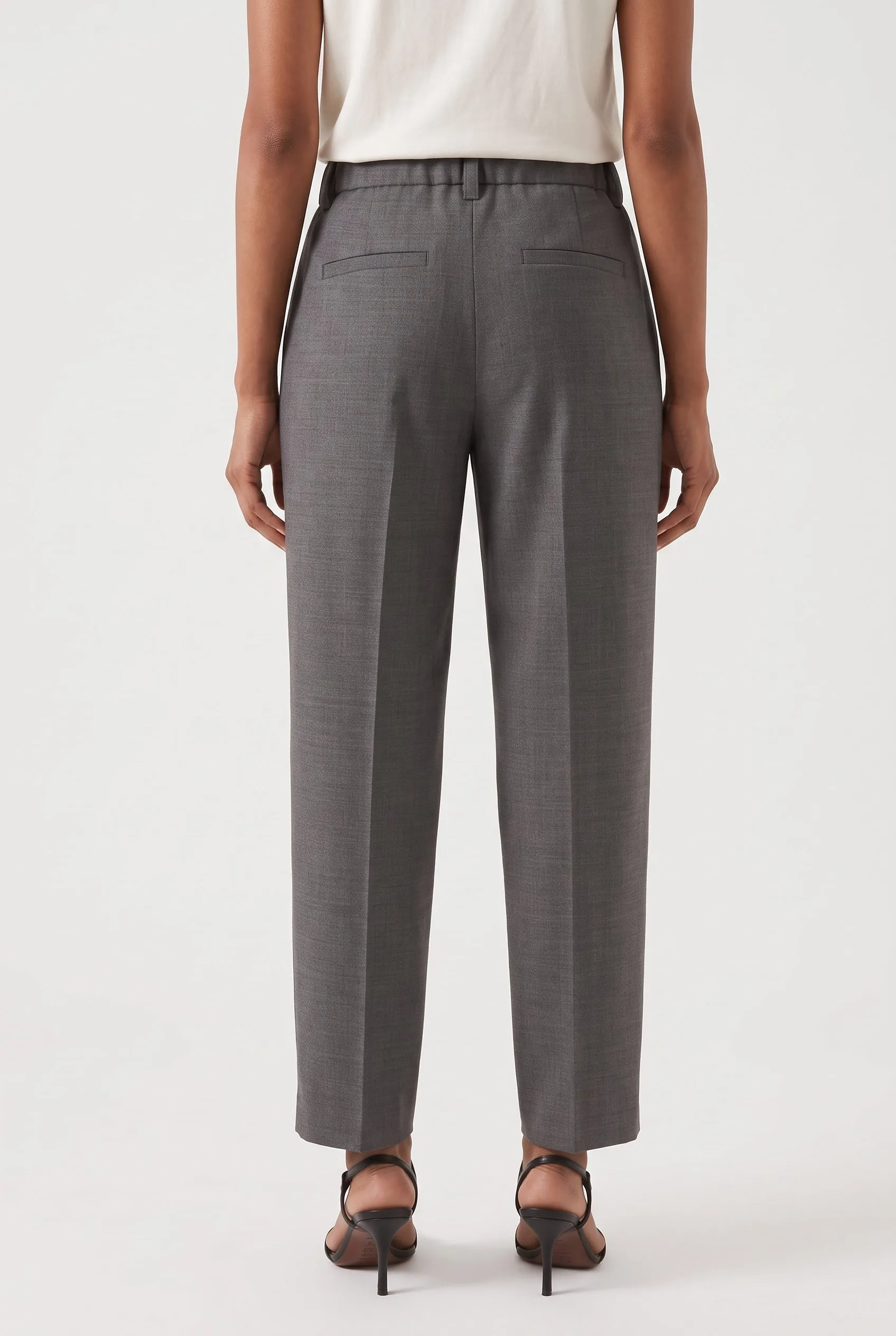BRUNELLO CUCINELLI WOMEN'S GREY WOOL RELAXED TROUSERS sold by Lord & Taylor product image thumbnail 2