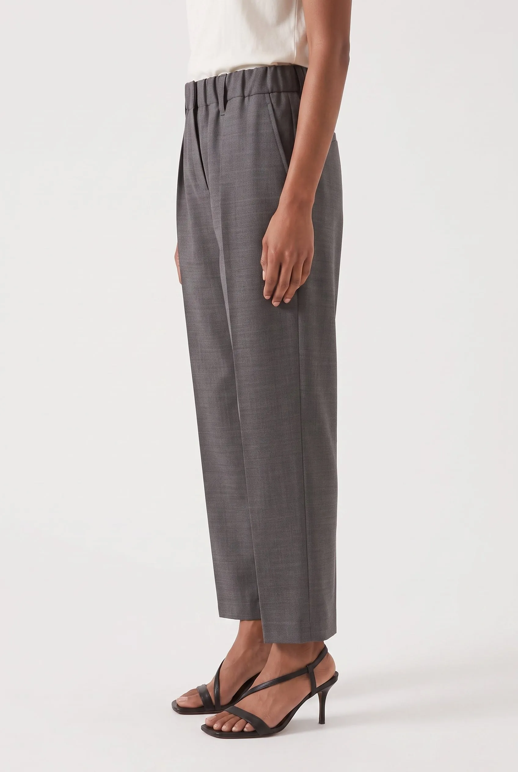 BRUNELLO CUCINELLI WOMEN'S GREY WOOL RELAXED TROUSERS sold by Lord & Taylor product image thumbnail 3