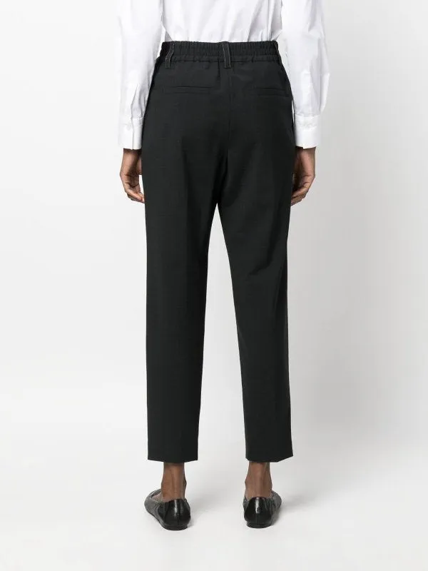 BRUNELLO CUCINELLI WOMEN'S BLACK WOOL TAPERED TROUSERS sold by Lord & Taylor product image thumbnail 5
