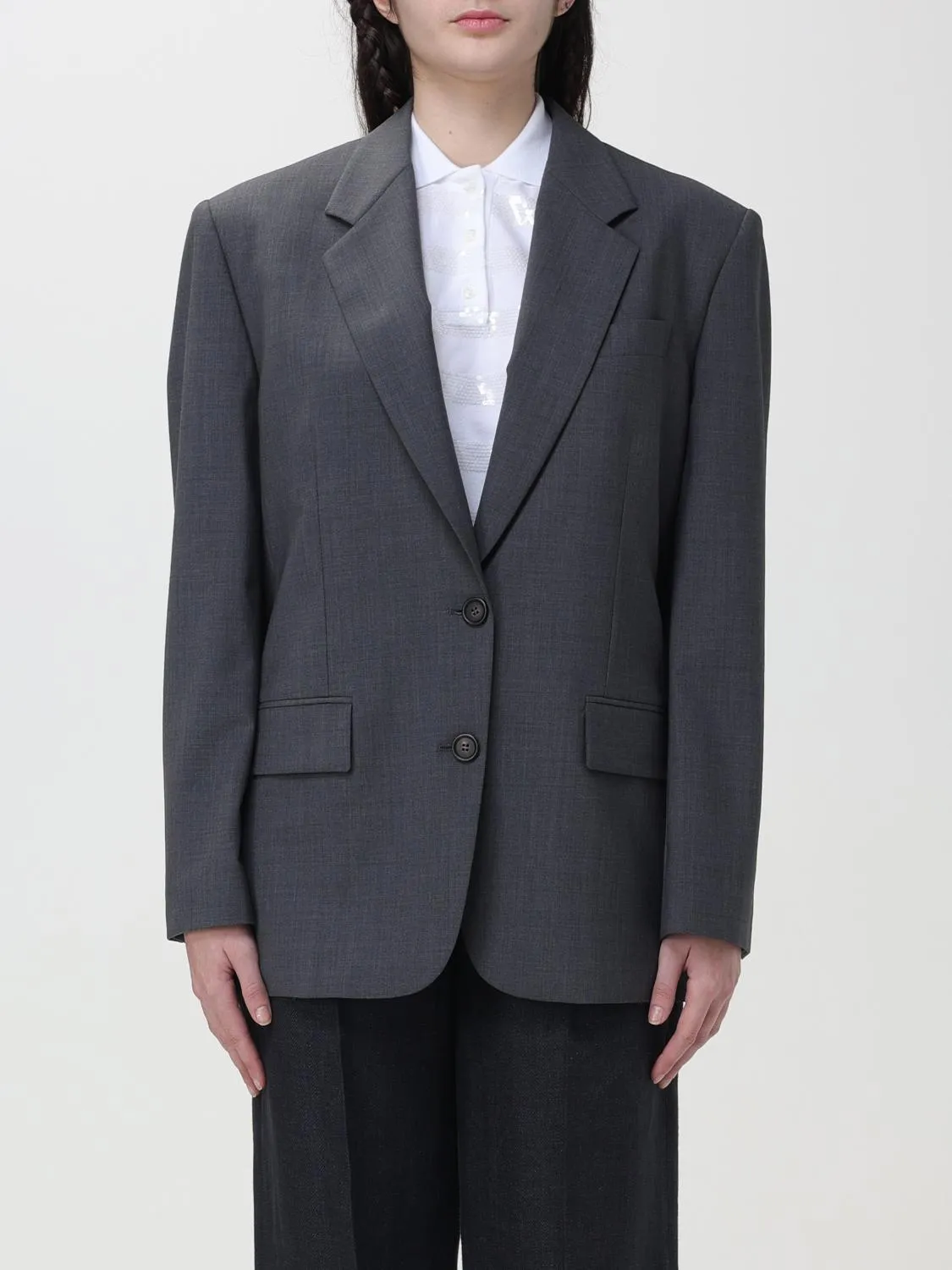 BRUNELLO CUCINELLI WOMEN'S DARK GREY WOOL BLAZER sold by Lord & Taylor product image thumbnail 5