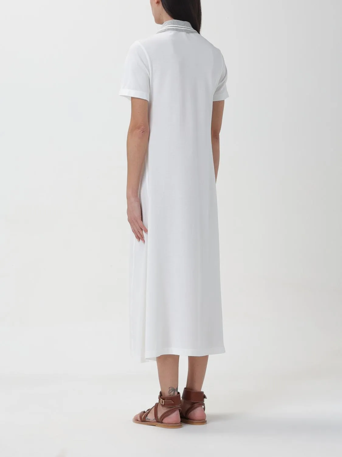 BRUNELLO CUCINELLI WOMEN'S WHITE POLO COLLAR DRESS sold by Lord & Taylor product image thumbnail 2