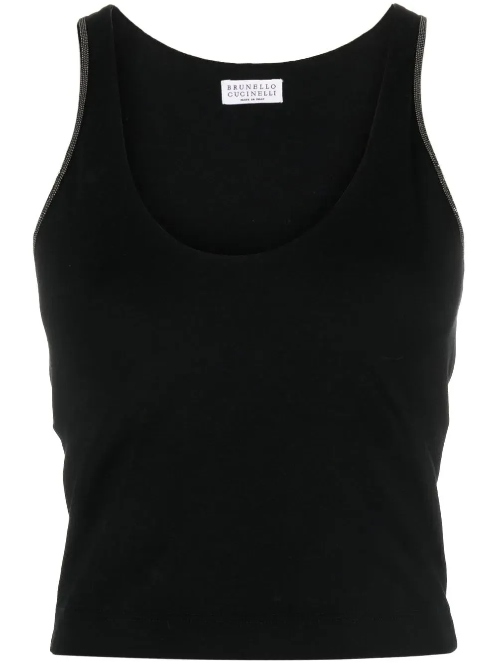 BRUNELLO CUCINELLI WOMEN'S BLACK STRETCH FITTED TANK TOP sold by Lord & Taylor