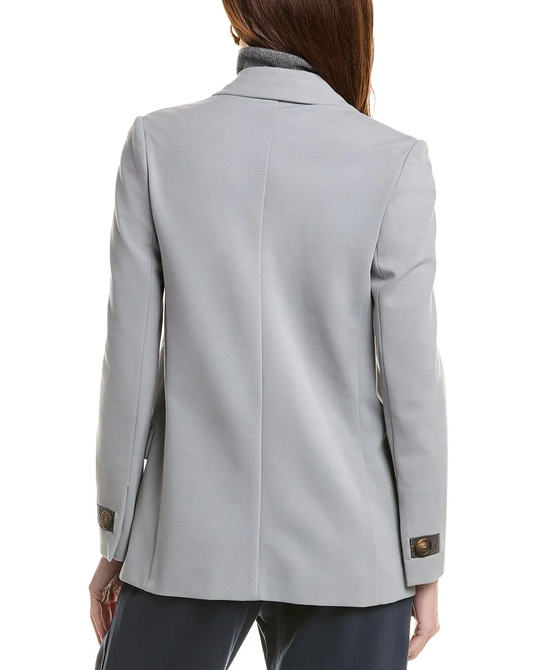 BRUNELLO CUCINELLI WOMEN'S LIGHT GREY DOUBLE BREASTED BLAZER sold by Lord & Taylor product image thumbnail 2