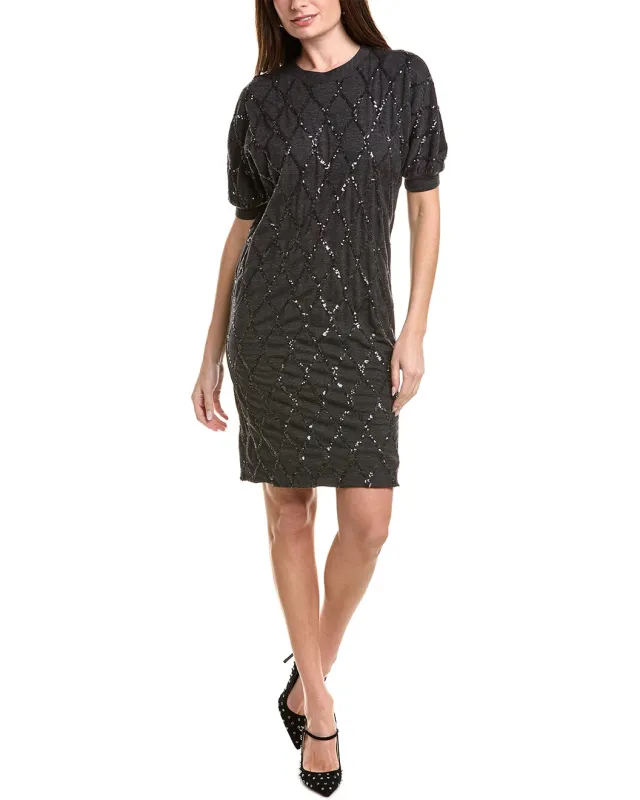 BRUNELLO CUCINELLI WOMEN'S DARK GREY KNIT DRESS made by Brunello Cucinelli