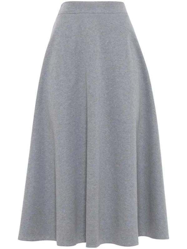 BRUNELLO CUCINELLI WOMEN'S LIGHT GREY FLARED SKIRT made by Brunello Cucinelli
