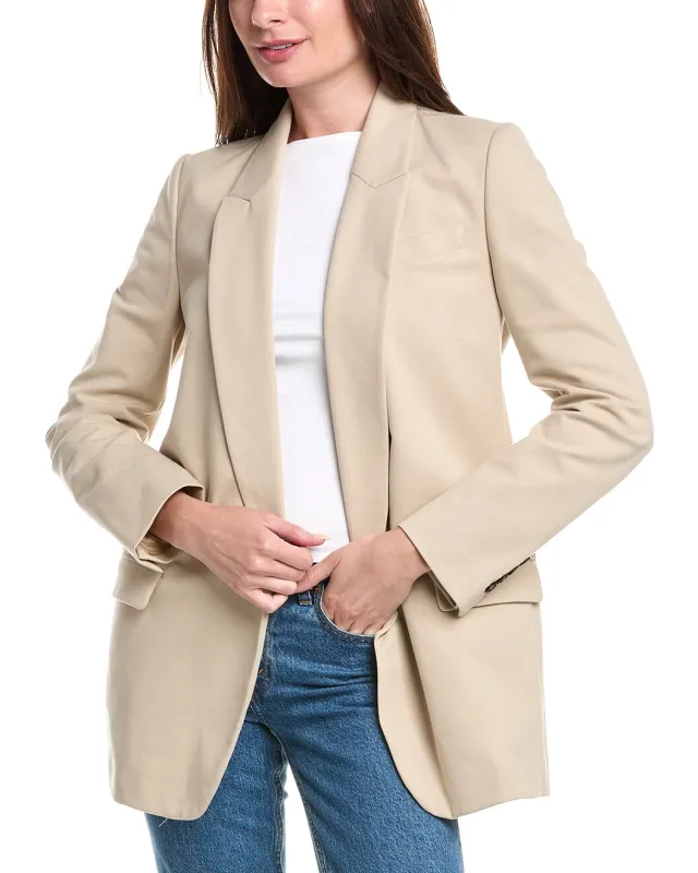 BRUNELLO CUCINELLI WOMEN'S BEIGE TAILORED COTTON BLAZER made by Brunello Cucinelli