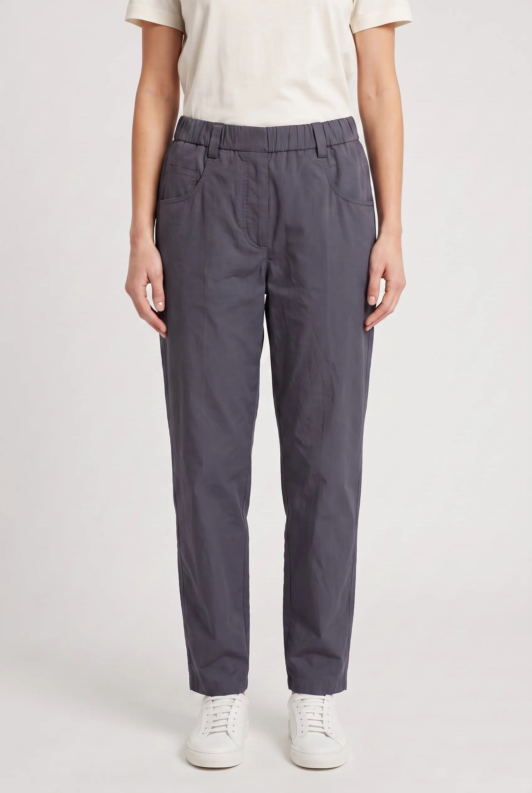BRUNELLO CUCINELLI WOMEN'S DARK BLUE COTTON TROUSERS sold by Lord & Taylor