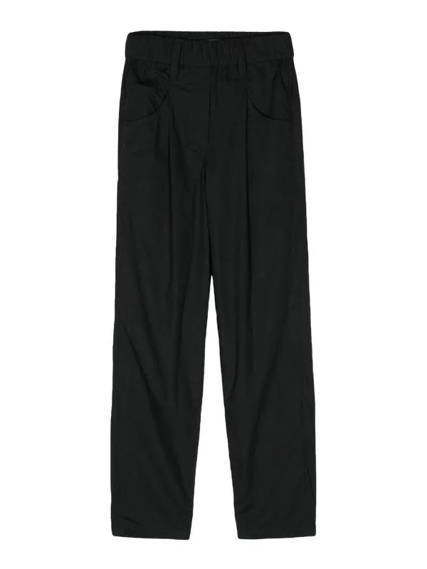 BRUNELLO CUCINELLI WOMEN'S BLACK RELAXED COTTON TROUSERS sold by Lord & Taylor product image thumbnail 2