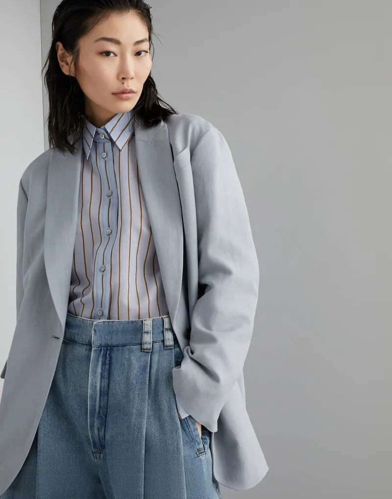 BRUNELLO CUCINELLI WOMEN'S LIGHT BLUE WIDE LEG TROUSERS sold by Lord & Taylor product image thumbnail 2