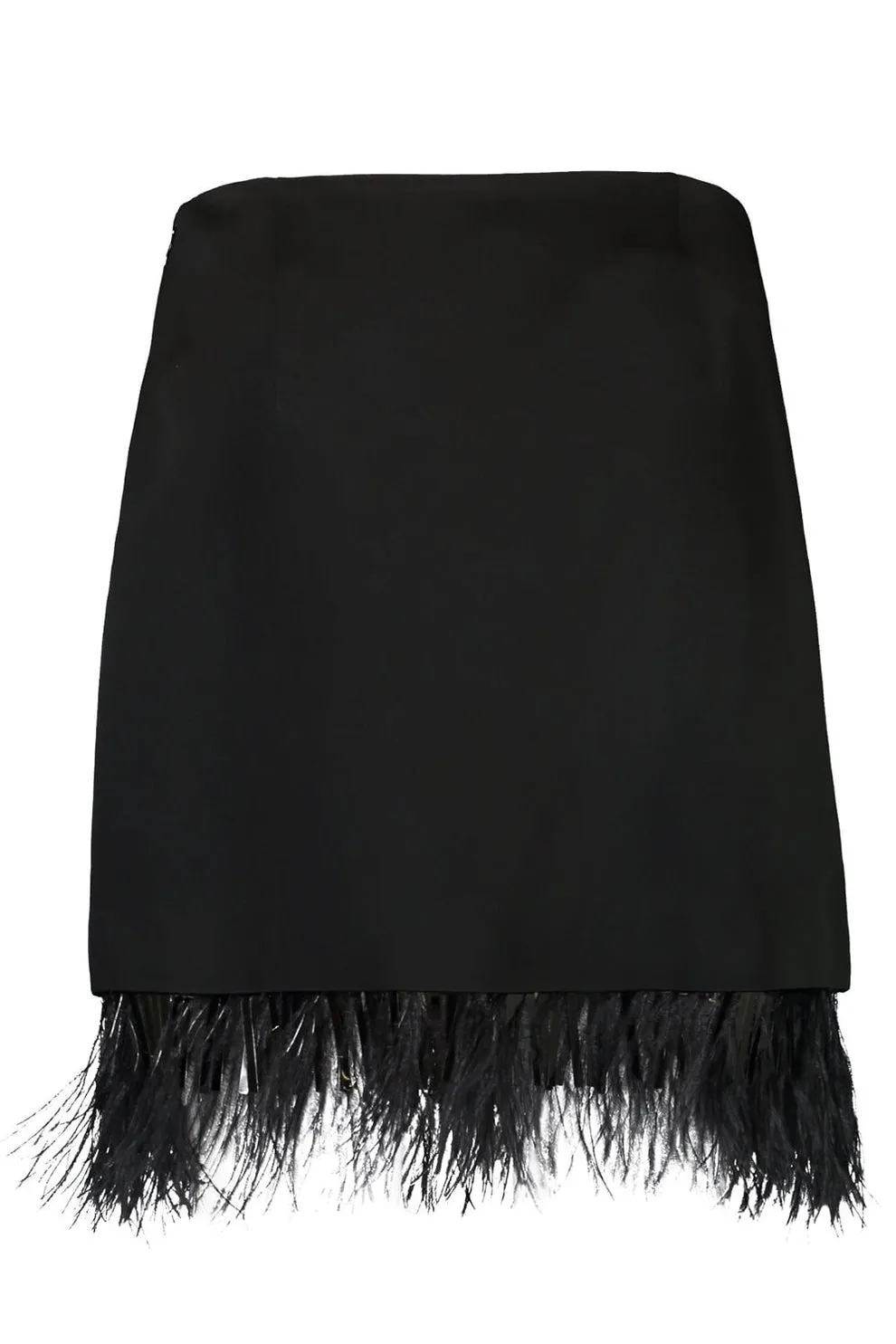 BRUNELLO CUCINELLI WOMEN'S BLACK FEATHER TRIM SKIRT sold by Lord & Taylor