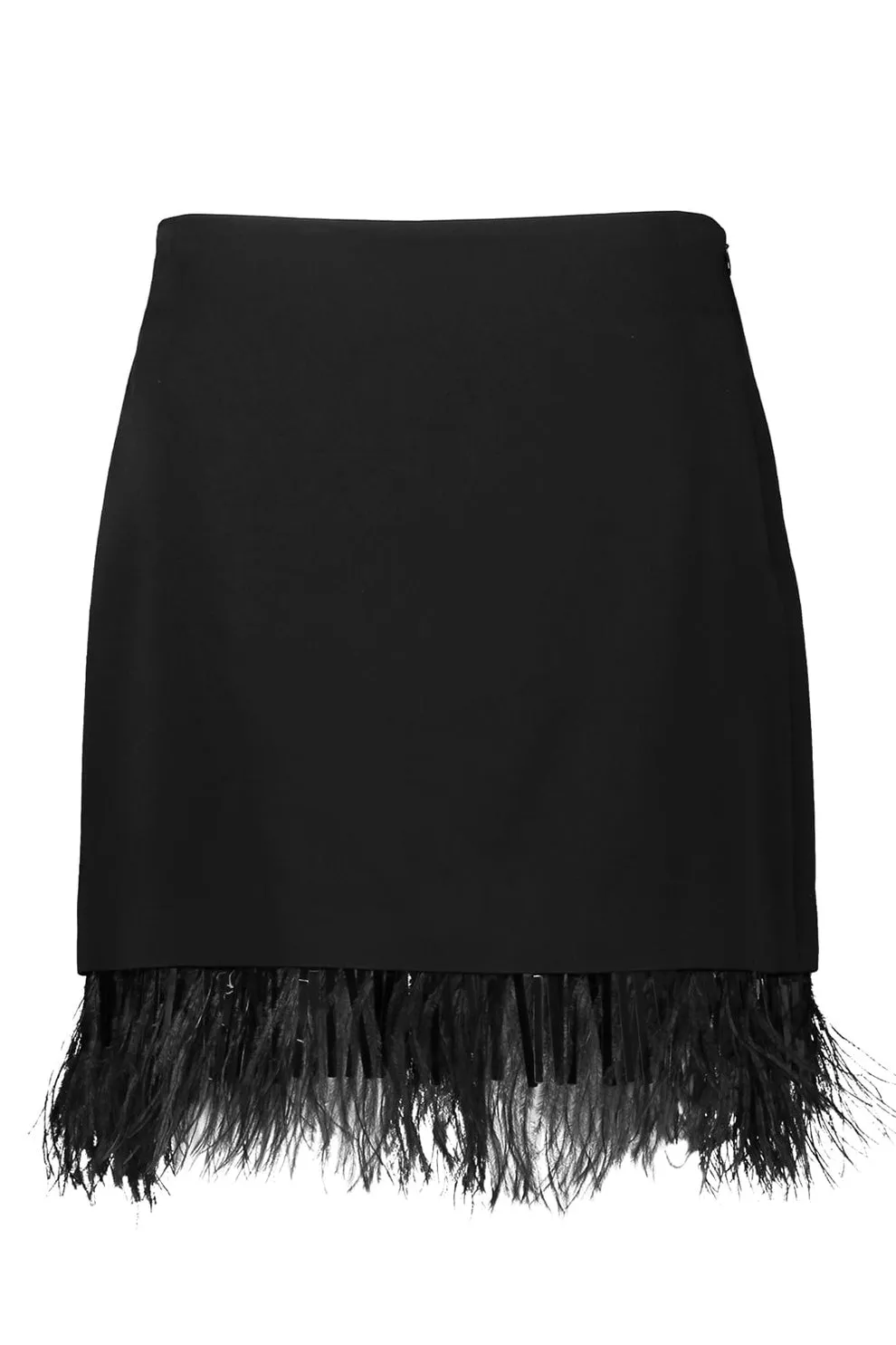 BRUNELLO CUCINELLI WOMEN'S BLACK FEATHER TRIM SKIRT sold by Lord & Taylor product image thumbnail 5