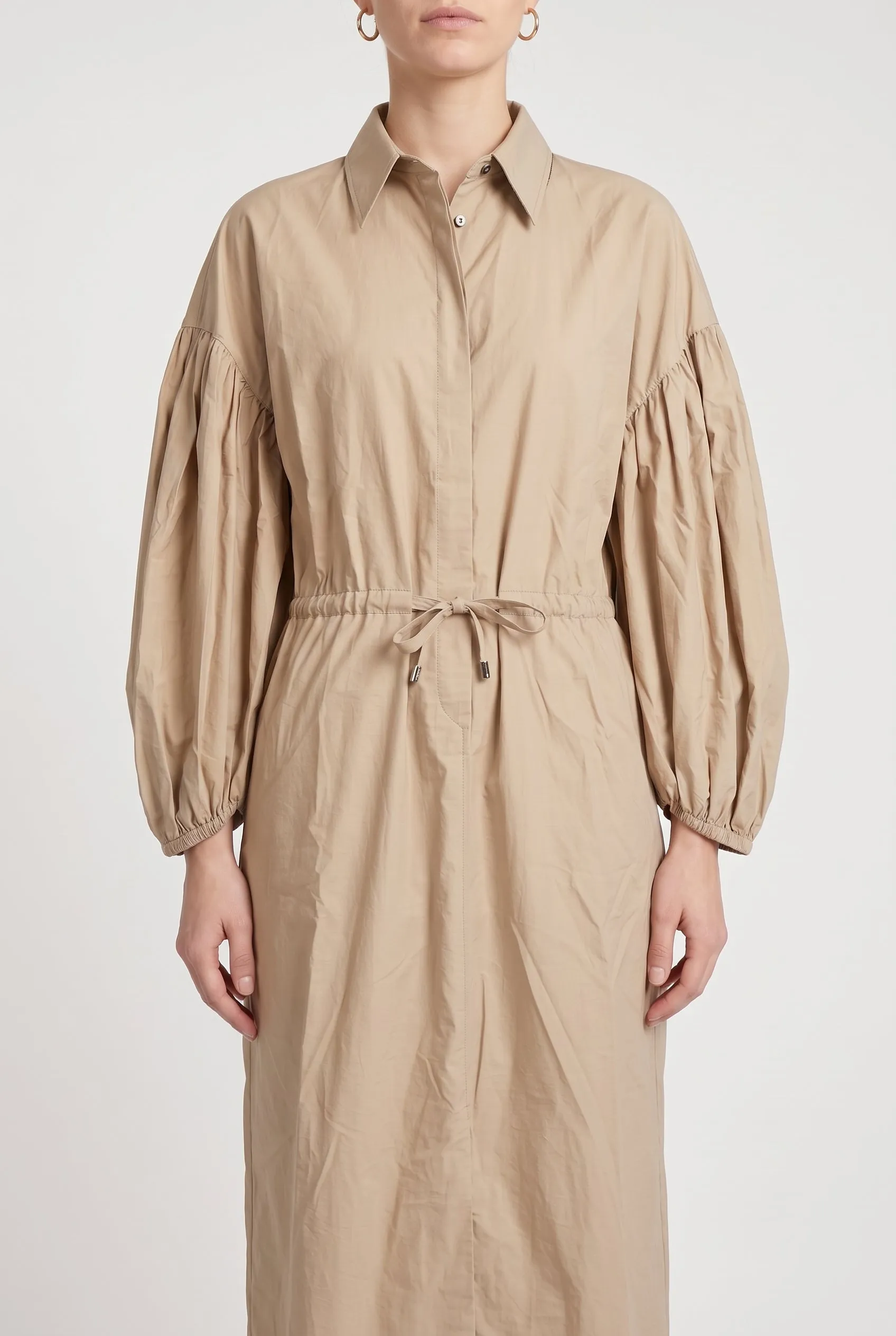 BRUNELLO CUCINELLI WOMEN'S BEIGE GATHERED SLEEVE DRESS sold by Lord & Taylor product image thumbnail 5