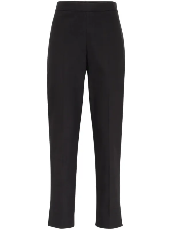 BRUNELLO CUCINELLI WOMEN'S BLACK TAILORED COTTON TROUSERS made by Brunello Cucinelli