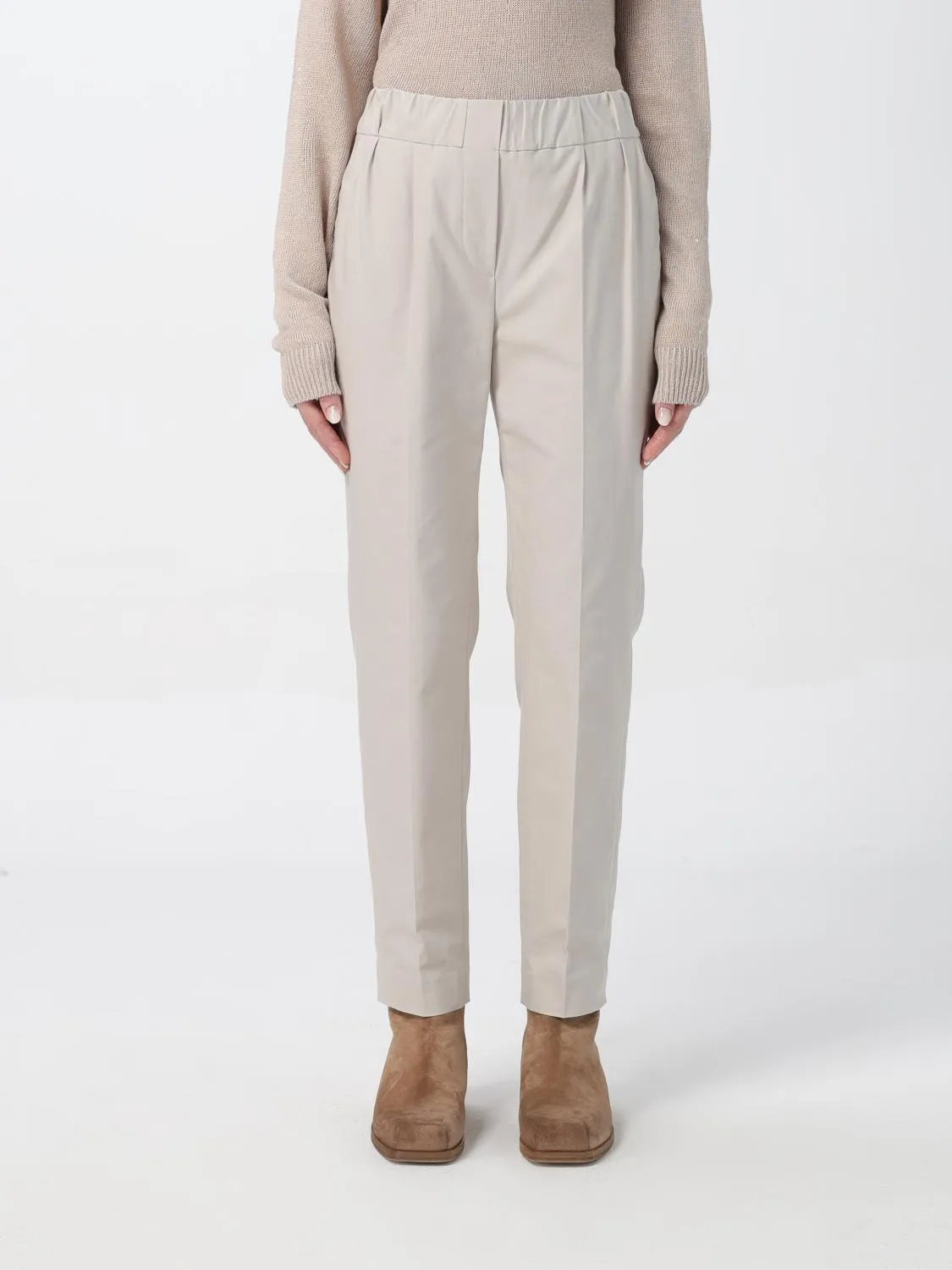 BRUNELLO CUCINELLI WOMEN'S LIGHT BEIGE TAILORED TROUSERS sold by Lord & Taylor product image thumbnail 3