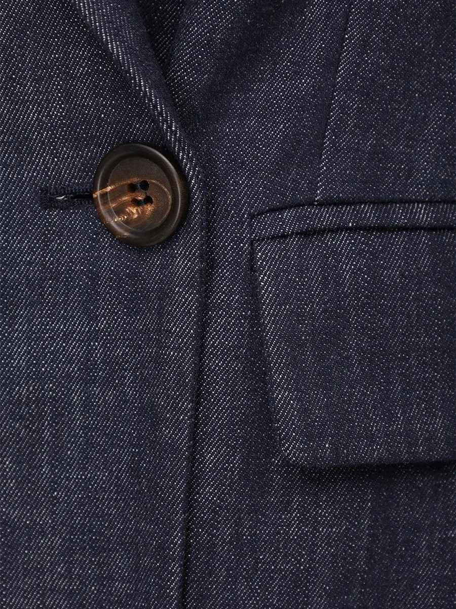 BRUNELLO CUCINELLI WOMEN'S DARK BLUE DOUBLE BREASTED BLAZER sold by Lord & Taylor product image thumbnail 5