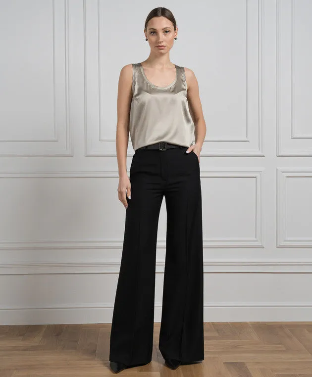 BRUNELLO CUCINELLI WOMEN'S LIGHT BEIGE SILK SLEEVELESS SHIRT sold by Lord & Taylor product image thumbnail 2